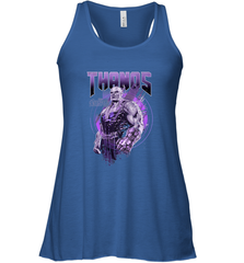 Marvel Infinity War Thanos Purple Distressed Women's Racerback Tank Women's Racerback Tank - skytshirtshop