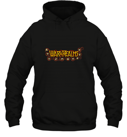 Marvel War of the Realms Comic Logo Hooded Sweatshirt Hooded Sweatshirt / Black / S Hooded Sweatshirt - skytshirtshop
