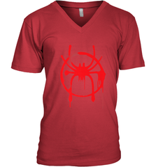Marvel Spider Man Into the Spider Verse Red Men's V-Neck Men's V-Neck - skytshirtshop