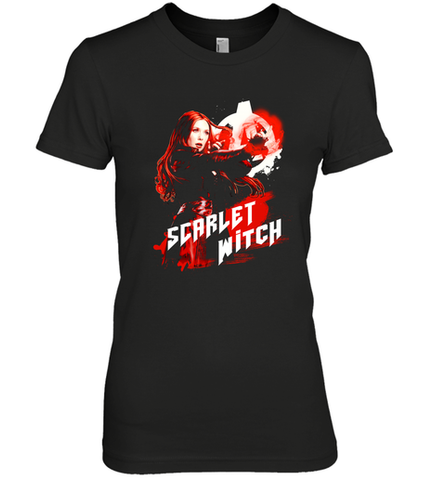 Marvel Infinity War Scarlet Witch Red Splat Women's Premium T-Shirt Women's Premium T-Shirt / Black / XS Women's Premium T-Shirt - skytshirtshop