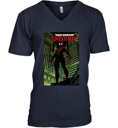 Marvel Miles Morales_ Spider Man Comic Cover Men's V-Neck