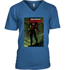 Marvel Miles Morales_ Spider Man Comic Cover Men's V-Neck Men's V-Neck - skytshirtshop