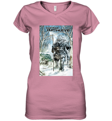 Marvel Old Man Hawkeye Comic Cover Women's V-Neck T-Shirt Women's V-Neck T-Shirt - skytshirtshop
