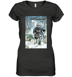 Marvel Old Man Hawkeye Comic Cover Women's V-Neck T-Shirt