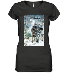 Marvel Old Man Hawkeye Comic Cover Women's V-Neck T-Shirt Women's V-Neck T-Shirt - skytshirtshop