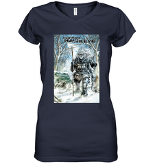 Marvel Old Man Hawkeye Comic Cover Women's V-Neck T-Shirt Women's V-Neck T-Shirt - skytshirtshop