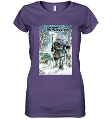 Marvel Old Man Hawkeye Comic Cover Women's V-Neck T-Shirt Women's V-Neck T-Shirt - skytshirtshop