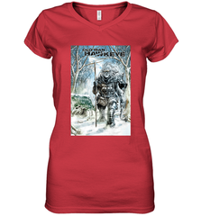 Marvel Old Man Hawkeye Comic Cover Women's V-Neck T-Shirt Women's V-Neck T-Shirt - skytshirtshop