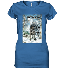 Marvel Old Man Hawkeye Comic Cover Women's V-Neck T-Shirt Women's V-Neck T-Shirt - skytshirtshop