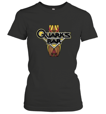 Star Trek DS9 Quark's Bar Vintage Logo Women's T-Shirt Women's T-Shirt / Black / S Women's T-Shirt - skytshirtshop