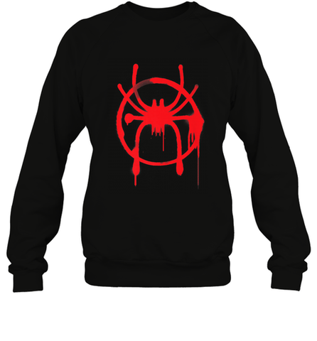 Marvel Spider Man Into the Spider Verse Red Crewneck Sweatshirt Crewneck Sweatshirt / Black / S Crewneck Sweatshirt - skytshirtshop