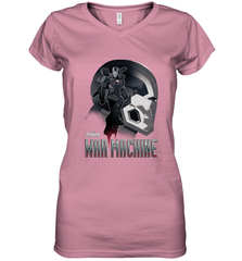 Marvel Infinity War War Machine Head Profile Women's V-Neck T-Shirt Women's V-Neck T-Shirt - skytshirtshop