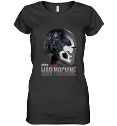 Marvel Infinity War War Machine Head Profile Women's V-Neck T-Shirt