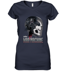 Marvel Infinity War War Machine Head Profile Women's V-Neck T-Shirt Women's V-Neck T-Shirt - skytshirtshop