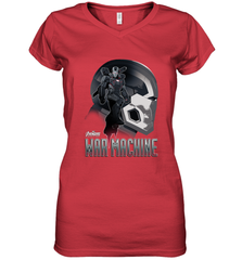 Marvel Infinity War War Machine Head Profile Women's V-Neck T-Shirt Women's V-Neck T-Shirt - skytshirtshop