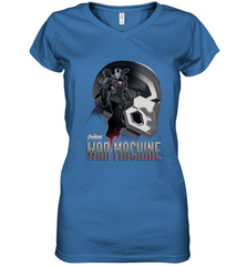 Marvel Infinity War War Machine Head Profile Women's V-Neck T-Shirt Women's V-Neck T-Shirt - skytshirtshop