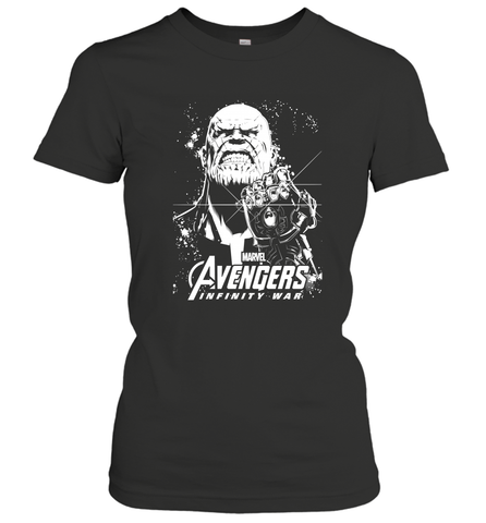 Marvel Infinity War Thanos Unicolor Stamp Women's T-Shirt Women's T-Shirt / Black / S Women's T-Shirt - skytshirtshop