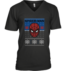Marvel Spider Man Mask Christmas Sweater Men's V-Neck Men's V-Neck - skytshirtshop