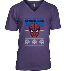 Marvel Spider Man Mask Christmas Sweater Men's V-Neck Men's V-Neck - skytshirtshop