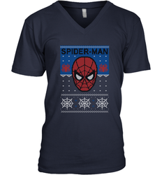 Marvel Spider Man Mask Christmas Sweater Men's V-Neck