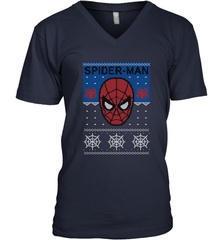 Marvel Spider Man Mask Christmas Sweater Men's V-Neck Men's V-Neck - skytshirtshop