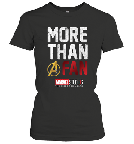 Marvel Studios Ten Years More Than A Fan Women's T-Shirt Women's T-Shirt / Black / S Women's T-Shirt - skytshirtshop