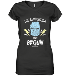 Marvel Thor Ragnarok Korg Revolution's Begun Women's V-Neck T-Shirt