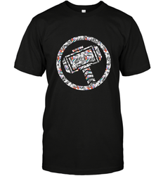 Marvel Avengers Thor Floral Hammer Symbol Men's T-Shirt