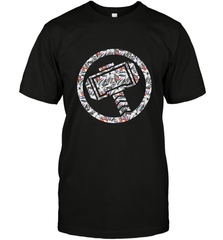 Marvel Avengers Thor Floral Hammer Symbol Men's T-Shirt Men's T-Shirt - skytshirtshop