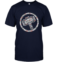 Marvel Avengers Thor Floral Hammer Symbol Men's T-Shirt Men's T-Shirt - skytshirtshop