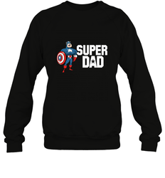 Marvel Father's Day Captain America Super Dad Portrait Crewneck Sweatshirt