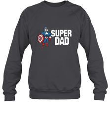 Marvel Father's Day Captain America Super Dad Portrait Crewneck Sweatshirt Crewneck Sweatshirt - skytshirtshop