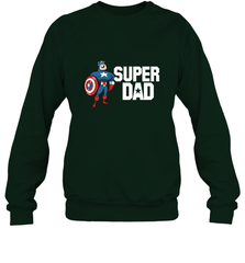 Marvel Father's Day Captain America Super Dad Portrait Crewneck Sweatshirt Crewneck Sweatshirt - skytshirtshop