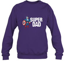 Marvel Father's Day Captain America Super Dad Portrait Crewneck Sweatshirt Crewneck Sweatshirt - skytshirtshop