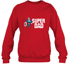 Marvel Father's Day Captain America Super Dad Portrait Crewneck Sweatshirt Crewneck Sweatshirt - skytshirtshop