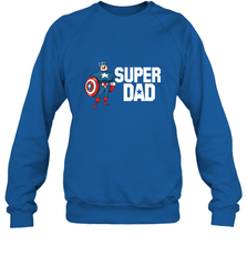 Marvel Father's Day Captain America Super Dad Portrait Crewneck Sweatshirt Crewneck Sweatshirt - skytshirtshop