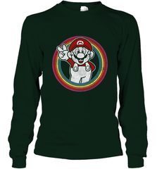 Super Mario Rainbow Circle Distressed Logo Long Sleeve T-Shirt Long Sleeve T-Shirt - skytshirtshop