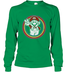 Super Mario Rainbow Circle Distressed Logo Long Sleeve T-Shirt Long Sleeve T-Shirt - skytshirtshop