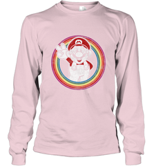 Super Mario Rainbow Circle Distressed Logo Long Sleeve T-Shirt Long Sleeve T-Shirt - skytshirtshop
