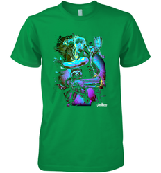 Marvel Infinity War Thor Rocket Groot Neon Men's Premium T-Shirt
