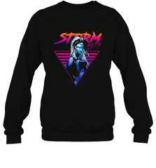 Marvel X Men Storm 80's Neon Retro Triangle Crewneck Sweatshirt Crewneck Sweatshirt - skytshirtshop