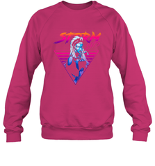 Marvel X Men Storm 80's Neon Retro Triangle Crewneck Sweatshirt Crewneck Sweatshirt - skytshirtshop