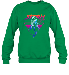 Marvel X Men Storm 80's Neon Retro Triangle Crewneck Sweatshirt Crewneck Sweatshirt - skytshirtshop
