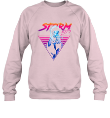 Marvel X Men Storm 80's Neon Retro Triangle Crewneck Sweatshirt Crewneck Sweatshirt - skytshirtshop