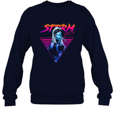 Marvel X Men Storm 80's Neon Retro Triangle Crewneck Sweatshirt