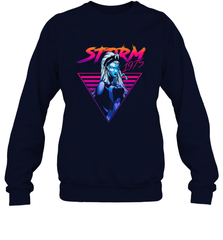 Marvel X Men Storm 80's Neon Retro Triangle Crewneck Sweatshirt Crewneck Sweatshirt - skytshirtshop