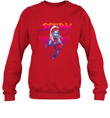 Marvel X Men Storm 80's Neon Retro Triangle Crewneck Sweatshirt Crewneck Sweatshirt - skytshirtshop