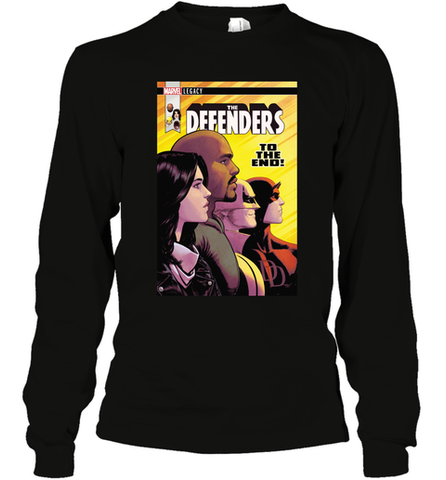 Marvel The Defenders To The End! Long Sleeve T-Shirt Long Sleeve T-Shirt / Black / S Long Sleeve T-Shirt - skytshirtshop
