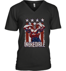 Marvel Hulk Incredible Stars and Stripes Men's V-Neck Men's V-Neck - skytshirtshop