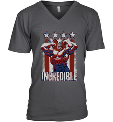 Marvel Hulk Incredible Stars and Stripes Men's V-Neck Men's V-Neck - skytshirtshop